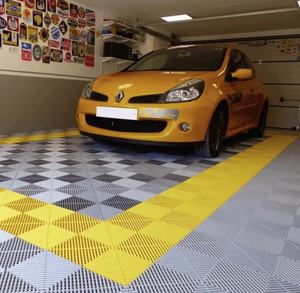 Piastrelle in gomma Grey ad incastro per palestra e parco giochi all'aperto 3D Design modello di pavimenti in vinile per ville - Product Image 5