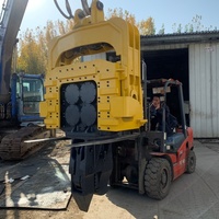 Marteau vibrant haute fréquence et haute efficacité pour excavatrice avec support moteur personnalisé pour travaux de pieutage de fondations