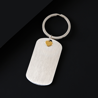 Ywyougang Porte-clés rectangulaire à coins arrondis, pendentif cœur miniature, gravure personnalisée, accessoire pour clés de voiture