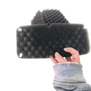 Éponge filtrante ondulée noire Huanjie en PU, coton biochimique en nid d'abeille, tampon de purification d'eau pour aquarium - Product Image 5