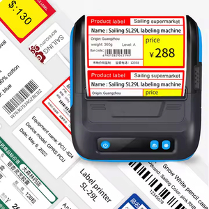 Edoo 80mm 58mm mini xách tay không dây BT Máy in nhiệt tất cả trong một nhãn và máy in nhãn dán trong kho - Product Image 6