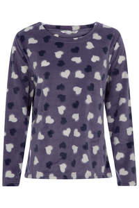 Pijamas de Felpa para Mujer, Estilo <span class=keywords><strong>Polar</strong></span>, Manga Larga, Estampado de Corazón, para Otoño y Primavera, Proveedor Directo de Fábrica - Product Image 5