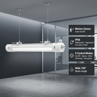 Luminaire LED Tri-proof 2ft 600mm 20W IP66 Étanche Anti-vapeur Éclairage d'urgence Industriel Hôpital Gare Aéroport Garantie 5 ans