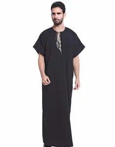 Toptan arapça erkek kısa elbise İslam Abaya müslüman beyaz elbise müslüman erkekler elbise erkekler