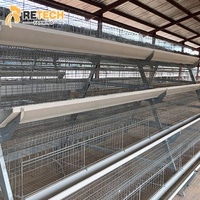 Système de cages en batterie pour poules pondeuses de type A96 en acier galvanisé à chaud pour l'élevage