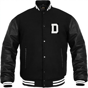 Custom Varsity Jacket Men's Letterman Baseball Leather Arms Outdoor Winter Casual Jacket with Patches - Product Image 2
