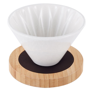 Céramique Fleur Origami Style Café Goutteur Barista Outil V <span class=keywords><strong>Filtre</strong></span> Coupe Cône <span class=keywords><strong>Filtre</strong></span> À Café - Product Image 2