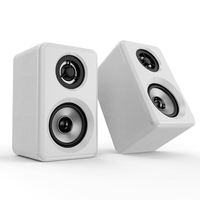 Haut-parleurs de jeu pour ordinateur PC avec casque, Bluetooth 2.0, 2 canaux, finition blanc brillant