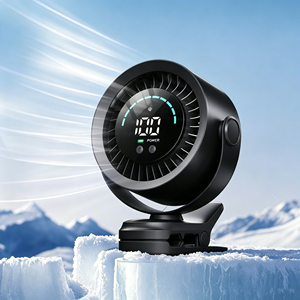 Mini Portable Rechargeable Clip on <b>Desk</b> Fan 3000Mah LED Display 100-Speed Stepless 360° <b>Rotating</b> Ultra Low Noise Cooling Down - Product Image 1