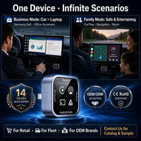 Adaptador Inalámbrico CarPlay Dongle 5 en 1, Android Auto, Samsung Dex, Dispositivo de Duplicación de Pantalla para Auto, Entre 3 y 5 Segundos de Conexión Rápida, 1 Año de Garantía