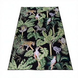 <span class=keywords><strong>Tappeto</strong></span> per <span class=keywords><strong>Soggiorno</strong></span> con Stampa Animalier Verde, Superficie Morbida <span class=keywords><strong>in</strong></span> Poliestere, <span class=keywords><strong>Lavabile</strong></span> <span class=keywords><strong>in</strong></span> <span class=keywords><strong>Lavatrice</strong></span>, Misure 5x7 Piedi, Tappeti per Uso Domestico - Product Image 2