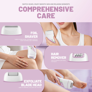 Épilateur électrique 3 en 1, rasoir pour femme rechargeable, épilateur pour tout le corps, pour les aisselles, les jambes, le bikini, type C, éliminateur de callosités pour femmes - Product Image 2