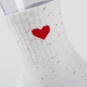 <span class=keywords><strong>Chaussettes</strong></span> pour femmes respirantes et <span class=keywords><strong>très</strong></span> confortables en gros haut de gamme avec un beau motif de coeur pour le style de luxe et les commandes en gros - Product Image 4