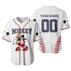 Maillot de baseball personnalisé avec nom, numéro et marque, style Kawaii, dessin animé, anime, pour femmes, filles et enfants, vêtements de softball - Product Image 1