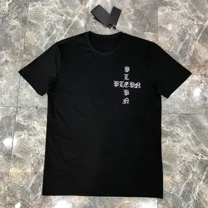 Chất Lượng Cao T Áo Sơ Mi Phim Hoạt Hình In Áo Ngắn Tay Áo Chữ T-shirt Trắng Hot Dril Hip Hop T-shirt Nam Unisex Đồng Bằng 100% Cotton