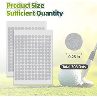 Autocollants réfléchissants à points - Pack de 308 pour une meilleure détection par les caméras haute vitesse et les simulateurs, accessoires de marquage pour balles de golf
