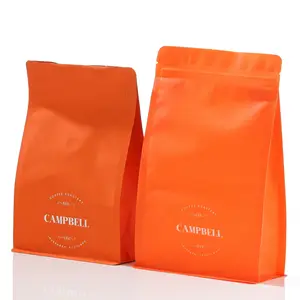 Customized Printing Flat Bottom Bag Food Packaging Bags Zip Fully Recyclable Plastic Bags