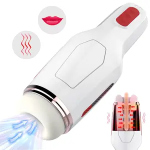 Aircraft Cup 5-frequency suction 10 frequency vibration male penis training reverse mold masturbator sex toy