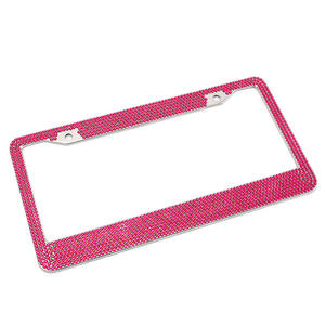 Marco para Placa de Matrícula con Incrustaciones de Cristales, Estándar Estadounidense, Marco de Acero Inoxidable, Marcos Personalizados para Placas de Matrícula - Product Image 2