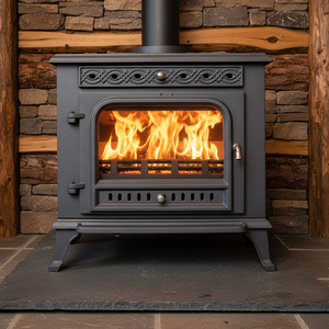 Cheminée autoportante en fonte au design européen, <span class=keywords><strong>à</strong></span> <span class=keywords><strong>bois</strong></span>, avec contrôle réglable du flux <span class=keywords><strong>d</strong></span>'air, vente en gros usine - Product Image 3