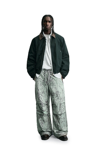 Haute qualité personnalisé glace craquelé lavé automne/hiver rétro lâche droite Cargo pantalons décontractés - Product Image 3