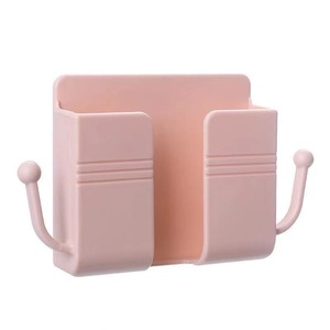 Wall Mounted Phone Holder With <b>Hook</b> No Drill Installation For Bathroom Kitchen Bedroom Living Room Storage <b>Shelf</b> - Product Image 2