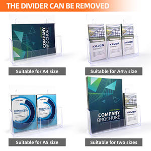 حامل أوراق سطح مكتب أكريليك شفاف ، حامل كتيب أدبي ، حامل عرض مستندات معارض تجارية - Product Image 5