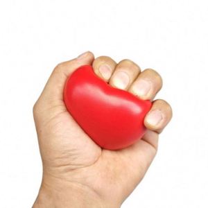 Red Stress <b>Ball</b>, Pu Foam Heart <b>Squeeze</b> <b>Ball</b> for Hand Exercise, Custom Logo Valentine Promotional Gift Toy - Product Image 3