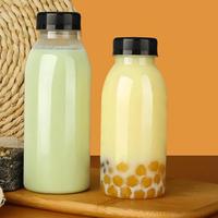 Bouteille en plastique PET de thé au lait de haute qualité de qualité alimentaire 400ml 500ml 600ml Bouteille de jus jetable