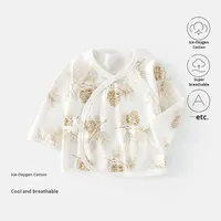 Vêtements de moine personnalisés pour nouveau-nés, confortables, en coton pur, pour le printemps et l'automne, avec dos semi-ouvert