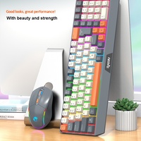 RAIKU R908 Wireless Gaming Keyboard and Mouse Set Dual Mode 2.4G Rechargeable Rainbow Backlit for PC Gamer