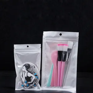 Custom Weiß Perle Film Mädchen Haar Zubehör/Kopf Seil/Kosmetische Kunststoff Zipper Taschen