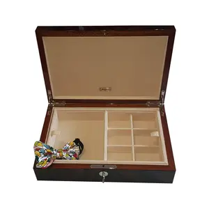 Neues Design Ring Halskette Girls Lock Schmucks cha tulle Holz 11 Zoll Organizer Schmucks cha tulle