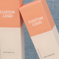Boîte cosmétique en carton blanc personnalisée avec logo, pliable, emballage en papier pour soins de la peau, sérum, crème pour le visage