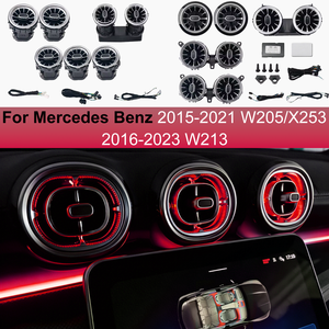 Diffuseurs d'air LED 3/64 couleurs pour Mercedes Benz W205 W213 W222 W117 W176 X156 W206 W167, éclairage d'ambiance, buse de turbine, lampe décorative - Product Image 1