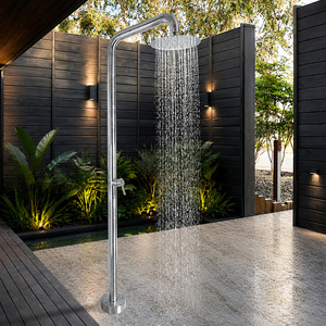 <span class=keywords><strong>Ducha</strong></span> <span class=keywords><strong>de</strong></span> lluvia exterior independiente <span class=keywords><strong>de</strong></span> metal pulido con brazo <span class=keywords><strong>de</strong></span> 90 grados, cabezal redondo, montaje en <span class=keywords><strong>suelo</strong></span>, monomando, venta al por mayor <span class=keywords><strong>de</strong></span> fábrica - Product Image 6