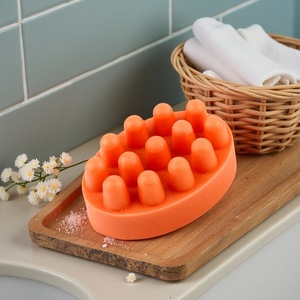Oval Brush Shaped <b>Soap</b> <b>Mold</b> Silicone DIY Craft <b>Mold</b> For Home Use Massage <b>Soap</b> Making Tool - Product Image 4