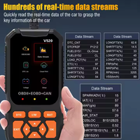 V520 OBD ELM327 Instrumento de diagnóstico automotriz Lector de código de energía eléctrica para automóviles Nueva versión de software Diagnóstico de fallas del motor