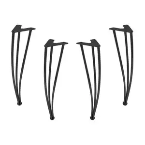 Iron Hairpin Legs Creative Round Coffee Table Hairpin Legs Furniture Parts Vintage Wood Dining Table Hairpin Legs