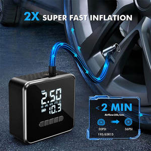 WOSEN Portable Cordless 2X Super Fast 25L Min Dual Mode Digital Auto Shut Off <b>Car</b> Motorcycle Bicycle Ball Tire Inflator Air Pump - Product Image 2