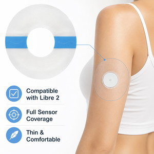 แผ่นปิดเซ็นเซอร์ <span class=keywords><strong>CGM</strong></span> วัสดุ PU เกรดทางการแพทย์ CE OEM สำหรับใช้งาน 14 วัน ระบายอากาศได้ดี สำหรับเครื่องตรวจเบาหวาน - Product Image 5