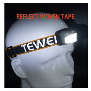 Custom Glow in Dark Reflective Printing Jacquard Elastic Band Headlamp <b>Strap</b> With <b>Adjustable</b> Buckle for Outdoor - Product Image 4