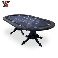 Table de poker Texas moderne de luxe personnalisée YS, table de jeu de casino, écologique, durable, divertissement, nappe personnalisée
