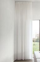 Cortinas de Tul de Poliéster con Aspecto de Lino Suave para Hotel, Cortinas Voile Ecológicas para Ventanas Francesas, Decoración de Sala de Estar