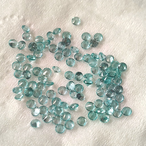 Pierres précieuses de laboratoire de 1 mm à 1,5 mm, couleur Paraiba, taille ronde, pierres synthétiques pour la fabrication de bijoux - Product Image 3