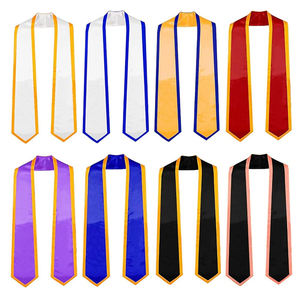 Estola <span class=keywords><strong>de</strong></span> Satén Barata para Graduación 2026, Lisa <span class=keywords><strong>de</strong></span> Doble Cara, Personalizable con Logotipo, con Diferentes Banderas <span class=keywords><strong>de</strong></span> Países - Product Image 1