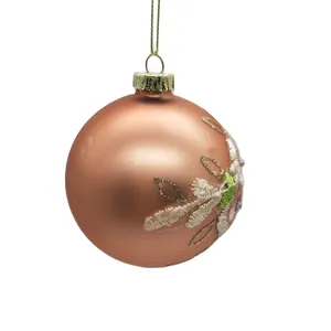 2022 Nieuwe Collectie Geblazen Painted Xmas Tree Ornament Kerst Glas Bal Snuisterij Set 8Cm 80Mm 10Cm Opknoping globe Bollen Decoratie