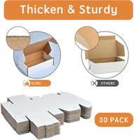 Emballage de Boîte en Carton Ondulé d'Usine, Boîte d'Expédition Pliable Blanche en Papier Kraft avec Impression de Logo Personnalisé