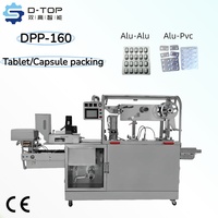 Machine d'emballage sous blister automatique électrique DTOP DPP 160 en aluminium et PVC pour bonbons, capsules et comprimés de qualité alimentaire, conforme aux normes GMP