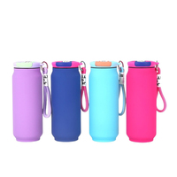 Nouvelle tasse isotherme en acier inoxydable 304, portable pour l'extérieur, avec ouverture facile, pour voyage, couleur unie, pour usage domestique, pour eau.
